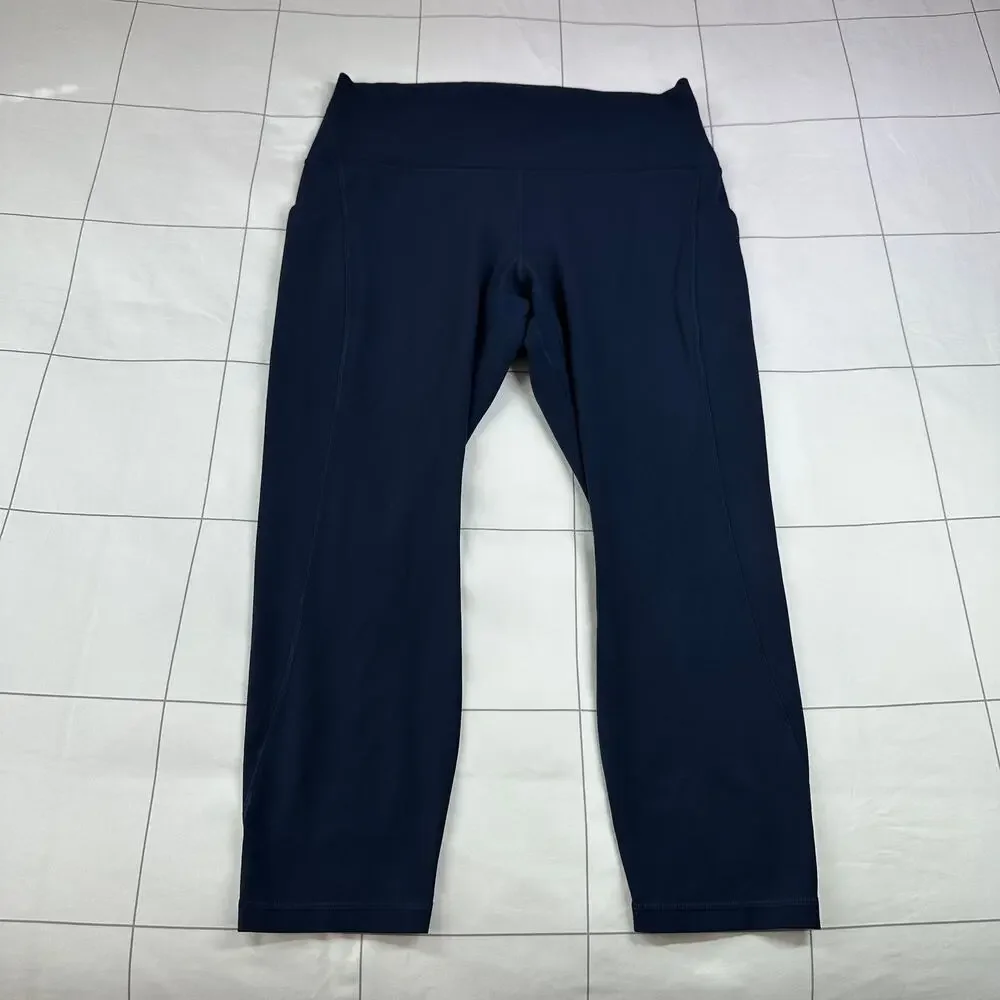 Lululemon Leggings Womens 12 Blue Align High Rise Crop Pockets 23